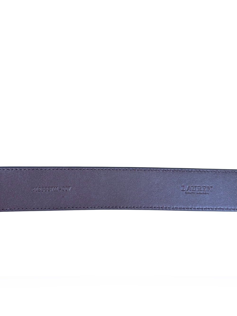 RALPH LAUREN Logo Flip-Lock Chain-Embellished Wide Leather Belt - Picture 6 of 9
